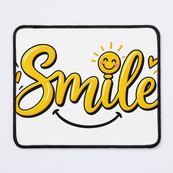 Item preview, Smile Happy Face Yellow Positive Vibes Retro Typography Graphic Tee designed and sold by TM DESIGNS AND MORE.