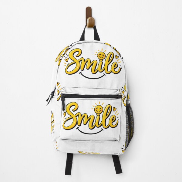 Item preview, Smile Happy Face Yellow Positive Vibes Retro Typography Graphic Tee designed and sold by TM DESIGNS AND MORE.