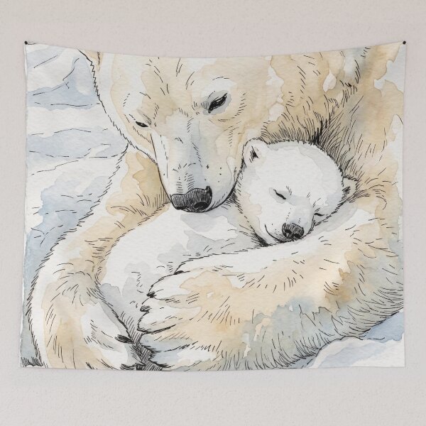 Item preview, Polar bear mother and cub designed and sold by sid1802.