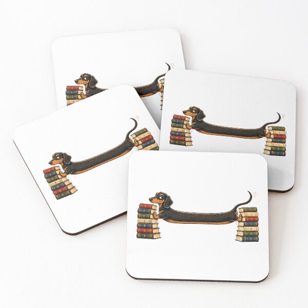 Item preview, Dachshund Book Lover – Long Dog Between Books designed and sold by Digital Culture Studio.