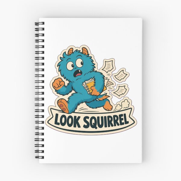 Item preview, Squirrel Brain | Cute ADHD Creature Neurodivergent Doodle designed and sold by StickyGuys.