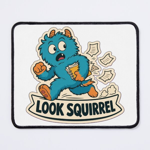 Item preview, Squirrel Brain | Cute ADHD Creature Neurodivergent Doodle designed and sold by StickyGuys.
