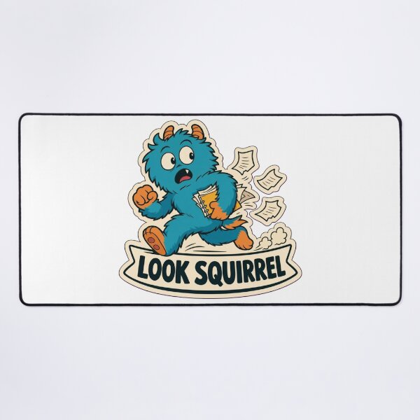 Item preview, Squirrel Brain | Cute ADHD Creature Neurodivergent Doodle designed and sold by StickyGuys.