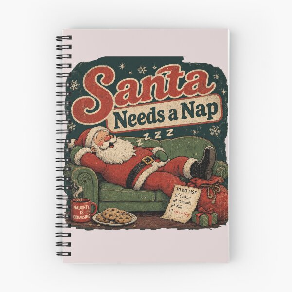 Item preview, Santa Needs A Nap Funny Sleeping Santa Vintage Christmas designed and sold by Clean Print Goods.