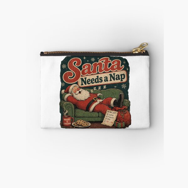 Item preview, Santa Needs A Nap Funny Sleeping Santa Vintage Christmas designed and sold by Clean Print Goods.