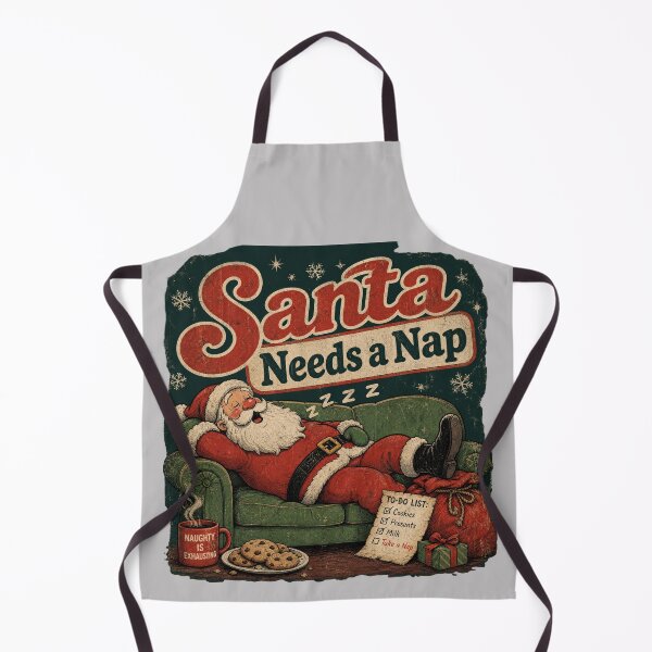 Item preview, Santa Needs A Nap Funny Sleeping Santa Vintage Christmas designed and sold by Clean Print Goods.
