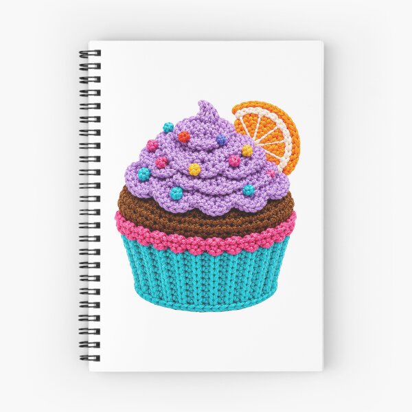 Item preview, Crochet-Style Orange Garnish Cupcake Print Shapes Mania designed and sold by Shapes-Mania.