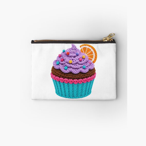 Item preview, Crochet-Style Orange Garnish Cupcake Print Shapes Mania designed and sold by Shapes-Mania.