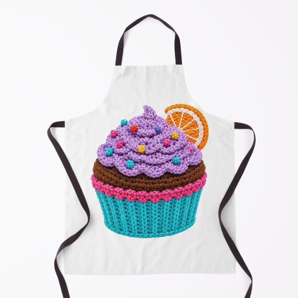 Item preview, Crochet-Style Orange Garnish Cupcake Print Shapes Mania designed and sold by Shapes-Mania.