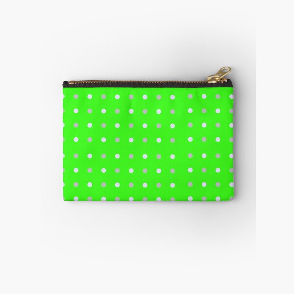 Item preview, Minimalist Gray Dots on Vibrant Green Grid Background designed and sold by BriSher.