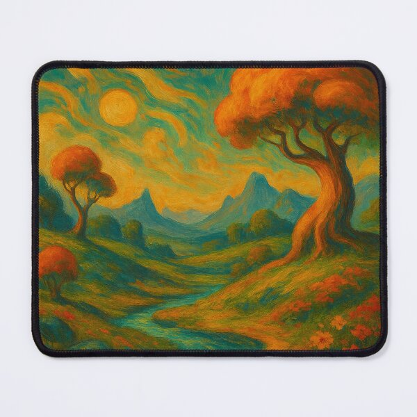Item preview, Earthy Landscape - Impressionist Autumn Nature Scape designed and sold by Nexus Space.