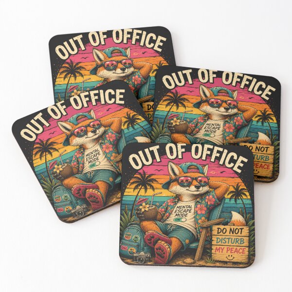 Item preview, Out of Office – Funny Fox Mental Escape Mode designed and sold by Molli98.
