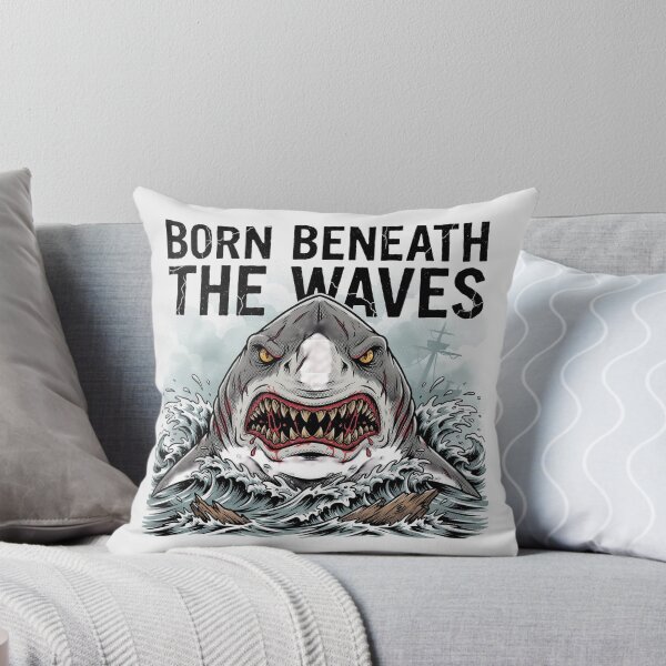 Item preview, Born Beneath The Waves Great White Shark Deathcore Graphic designed and sold by Enea Kelo.