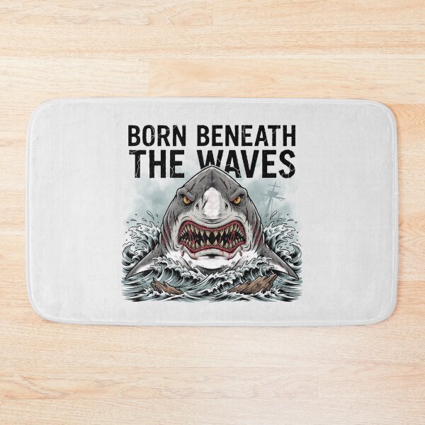 Item preview, Born Beneath The Waves Great White Shark Deathcore Graphic designed and sold by Enea Kelo.