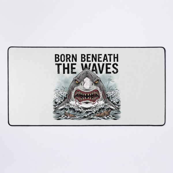 Item preview, Born Beneath The Waves Great White Shark Deathcore Graphic designed and sold by Enea Kelo.