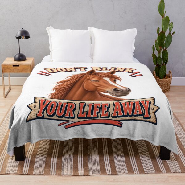 Item preview, Funny Winking Horse Don’t Blink Your Life Away designed and sold by Kolibra.