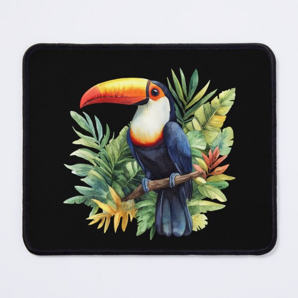 Item preview, Toucan Perched in Lush Foliage designed and sold by virdeiz.