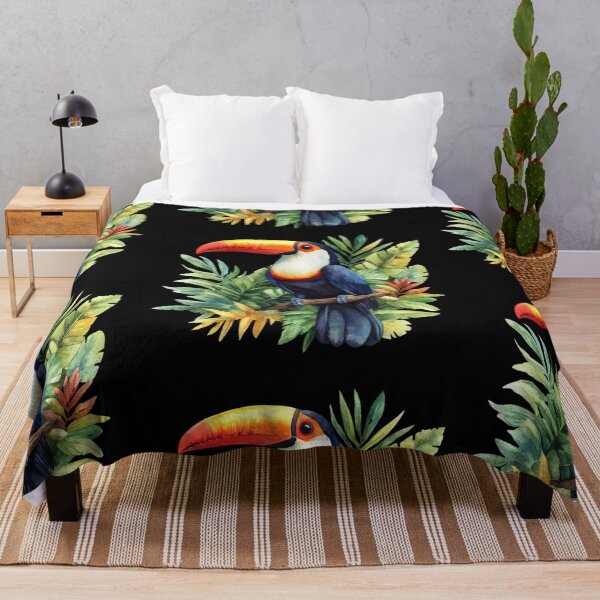 Item preview, Toucan Perched in Lush Foliage designed and sold by virdeiz.
