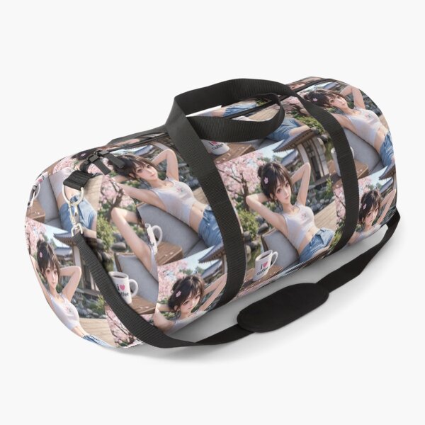 Item preview, Cute anime manga girl reclining with a cup of coffee designed and sold by Vintage Designs +.