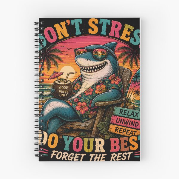 Item preview, Don't Stress Do Your Best – Funny Shark Beach Vibes designed and sold by Molli98.