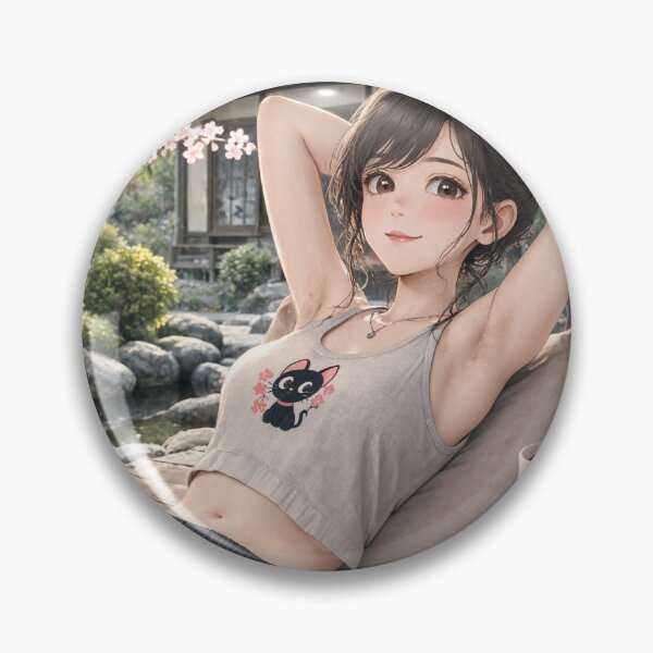 Item preview, Cute anime manga girl reclining with a cup of coffee designed and sold by Vintage Designs +.
