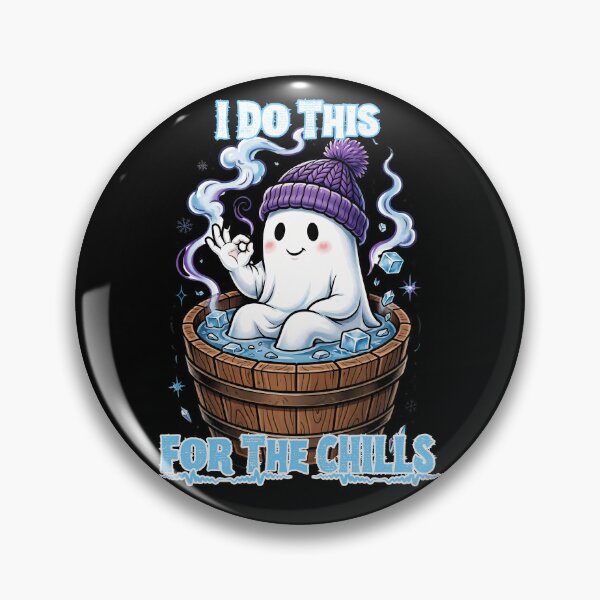 Item preview, I Do This For The Chills Cute Ghost Cold Plunge T-Shirt designed and sold by Neurospicy Trolls.