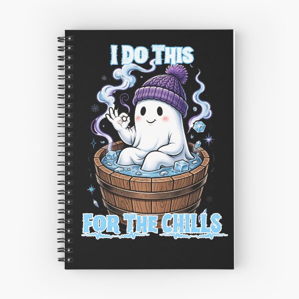 Item preview, I Do This For The Chills Cute Ghost Cold Plunge T-Shirt designed and sold by Neurospicy Trolls.