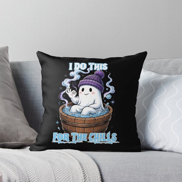 Item preview, I Do This For The Chills Cute Ghost Cold Plunge T-Shirt designed and sold by Neurospicy Trolls.