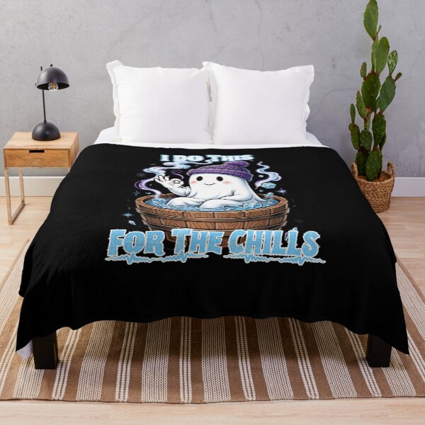 Item preview, I Do This For The Chills Cute Ghost Cold Plunge T-Shirt designed and sold by Neurospicy Trolls.