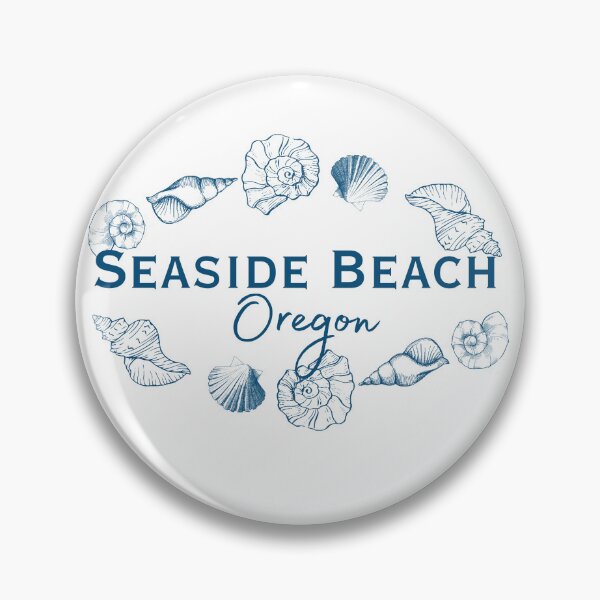 Item preview, Seaside Beach Oregon Elegant Seashell Wreath Coastal Typography designed and sold by DonnaRaine.