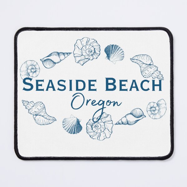 Item preview, Seaside Beach Oregon Elegant Seashell Wreath Coastal Typography designed and sold by DonnaRaine.
