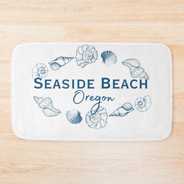 Item preview, Seaside Beach Oregon Elegant Seashell Wreath Coastal Typography designed and sold by DonnaRaine.