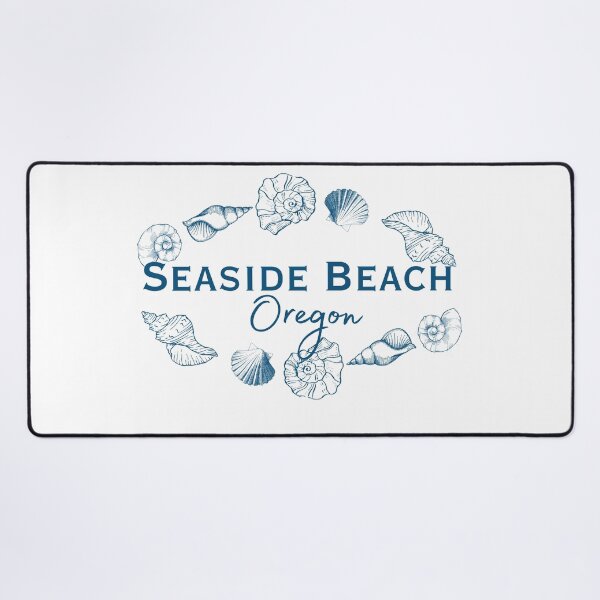 Item preview, Seaside Beach Oregon Elegant Seashell Wreath Coastal Typography designed and sold by DonnaRaine.