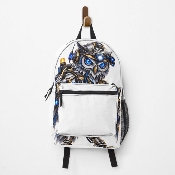 Item preview, Steel Owl Night Shift Supervisor – Mechanical Owl Industrial Worker designed and sold by SteelCoat Studio.