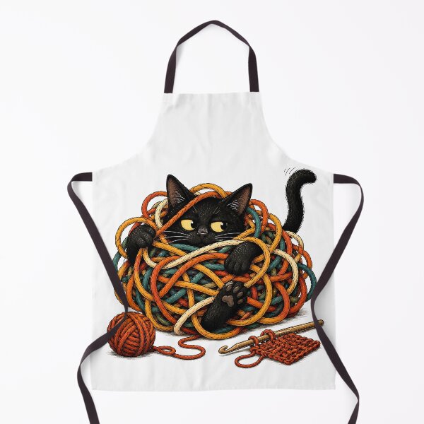 Item preview, Crochet Cat – Tangled in Yarn designed and sold by Digital Culture Studio.