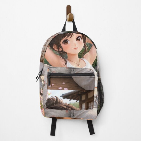 Item preview, Cute anime manga girl reclining with a cup of coffee designed and sold by Vintage Designs +.