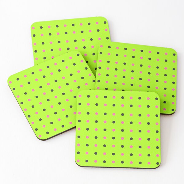 Item preview, Retro Neon Grid with Pink and Black Dots designed and sold by BriSher.