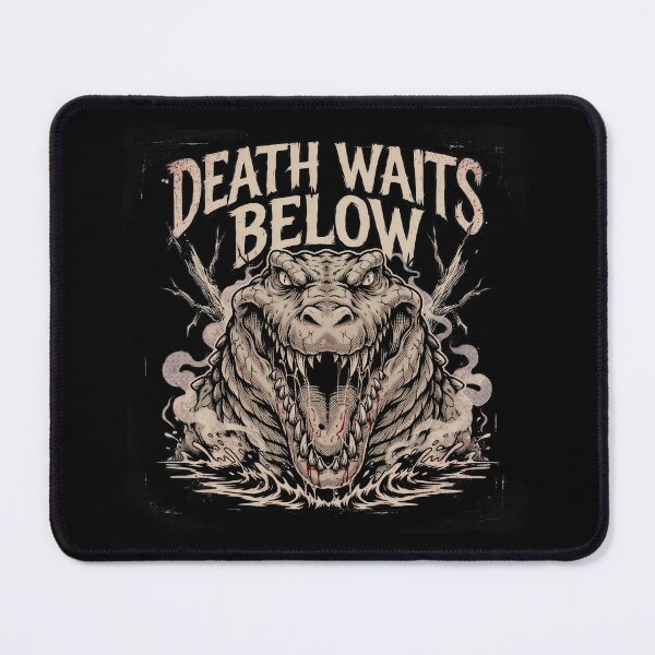 Item preview, Crocodile Death Waits Below Alligator Swamp Graphic designed and sold by Enea Kelo.