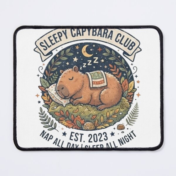 Item preview, Sleepy Capybara Club designed and sold by Tyagu.