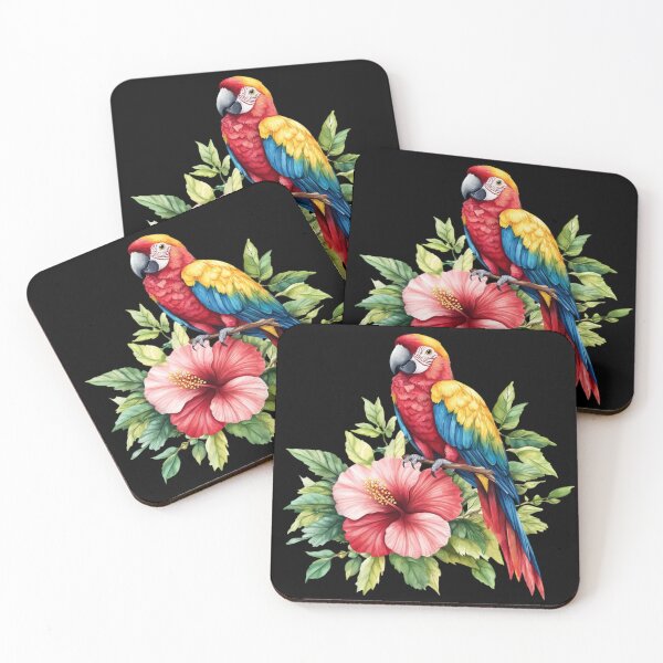 Item preview, Vibrant Parrot on Hibiscus designed and sold by virdeiz.