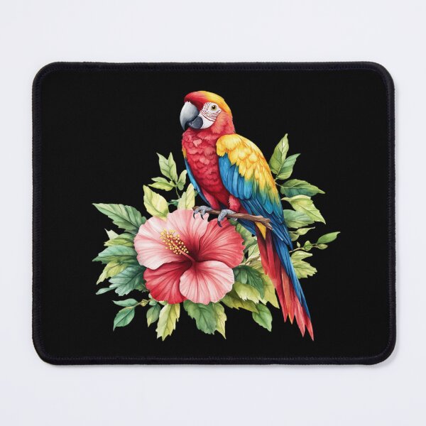 Item preview, Vibrant Parrot on Hibiscus designed and sold by virdeiz.