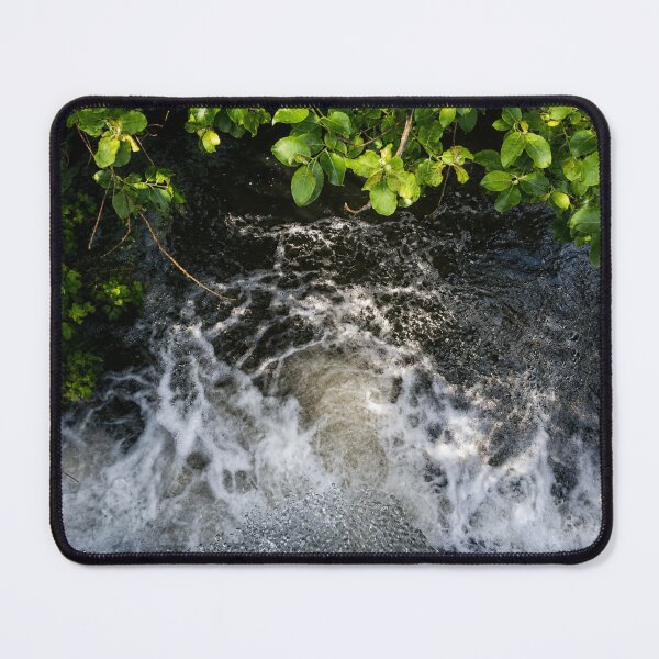 Item preview, Rushing Waterfall and vibrant green leaves overhead designed and sold by Astute-Artio-Photography.