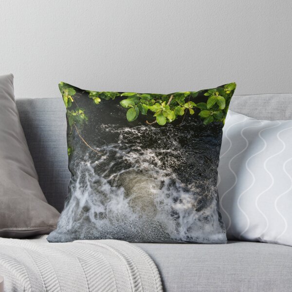 Item preview, Rushing Waterfall and vibrant green leaves overhead designed and sold by Astute-Artio-Photography.