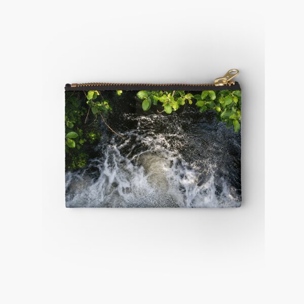 Item preview, Rushing Waterfall and vibrant green leaves overhead designed and sold by Astute-Artio-Photography.