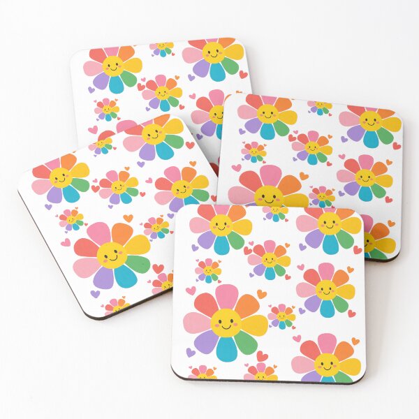 Item preview, Colorful Smiley Flowers Retro Happy Floral Pattern Aesthetic designed and sold by NikBrin Prevail .