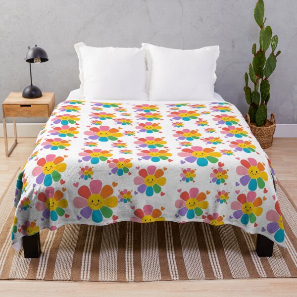 Item preview, Colorful Smiley Flowers Retro Happy Floral Pattern Aesthetic designed and sold by NikBrin Prevail .