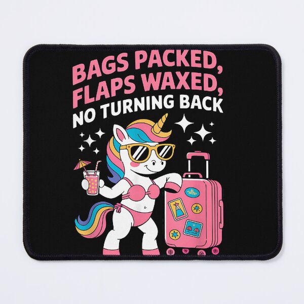 Item preview, Bags Packed Flaps Waxed No Turning Back Funny Unicorn Vacation Travel designed and sold by ArcaneArtistry.