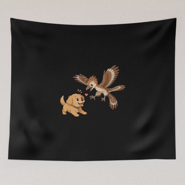 Item preview, archaeopteryx with dog designed and sold by Konvero.