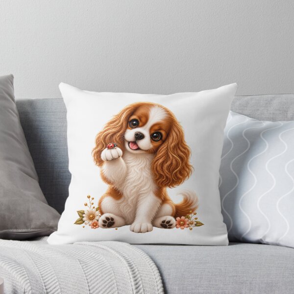 Item preview, Cute Cavalier King Charles Spaniel with Ladybug designed and sold by HO•Designs.