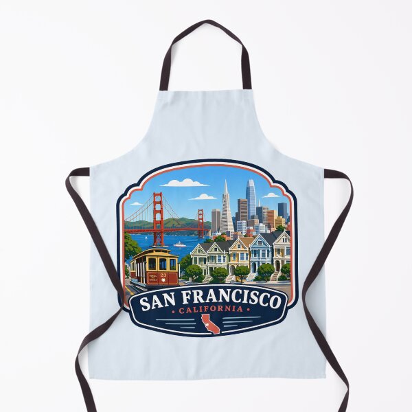 Item preview, San Francisco, California - Golden Gate Bridge & Painted Ladies designed and sold by Myra365Art.